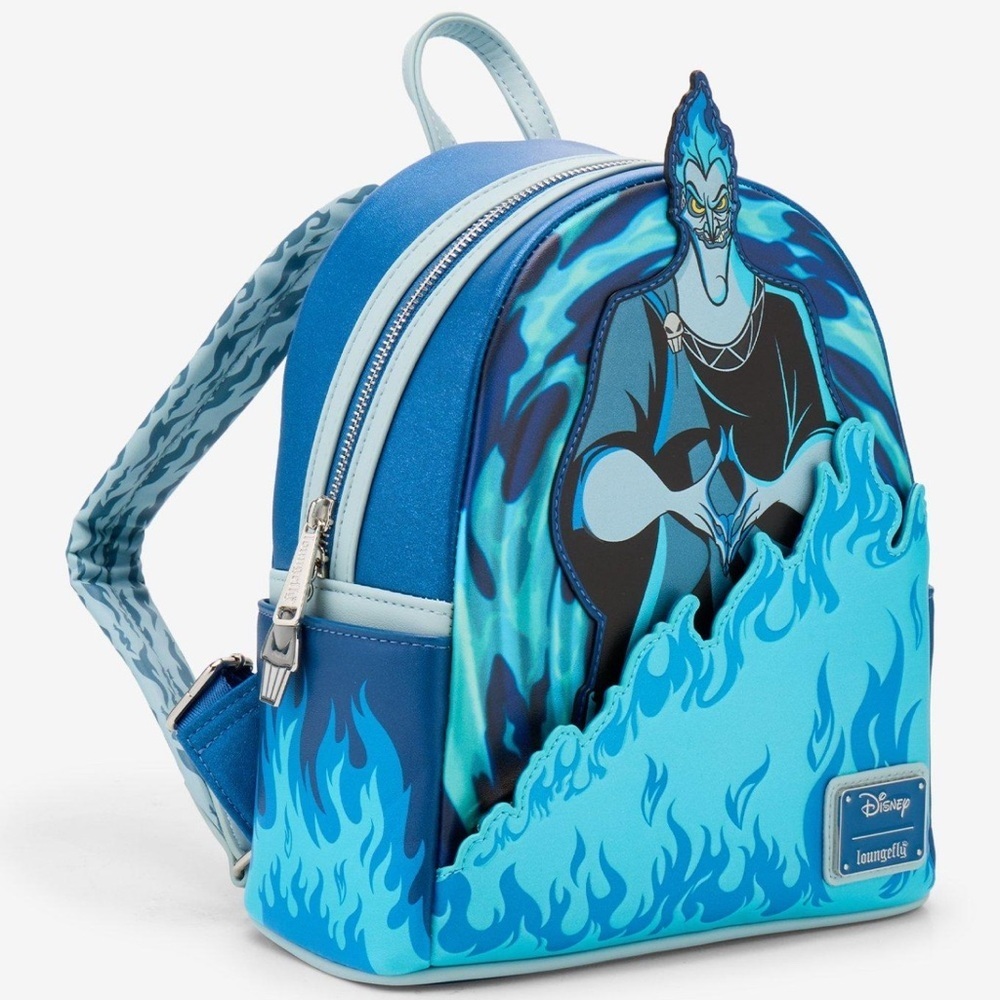 NWT Loungefly Disney Hades Blue Flame Mini Backpack Boxlunch Exclusive - Picture 2 of 4